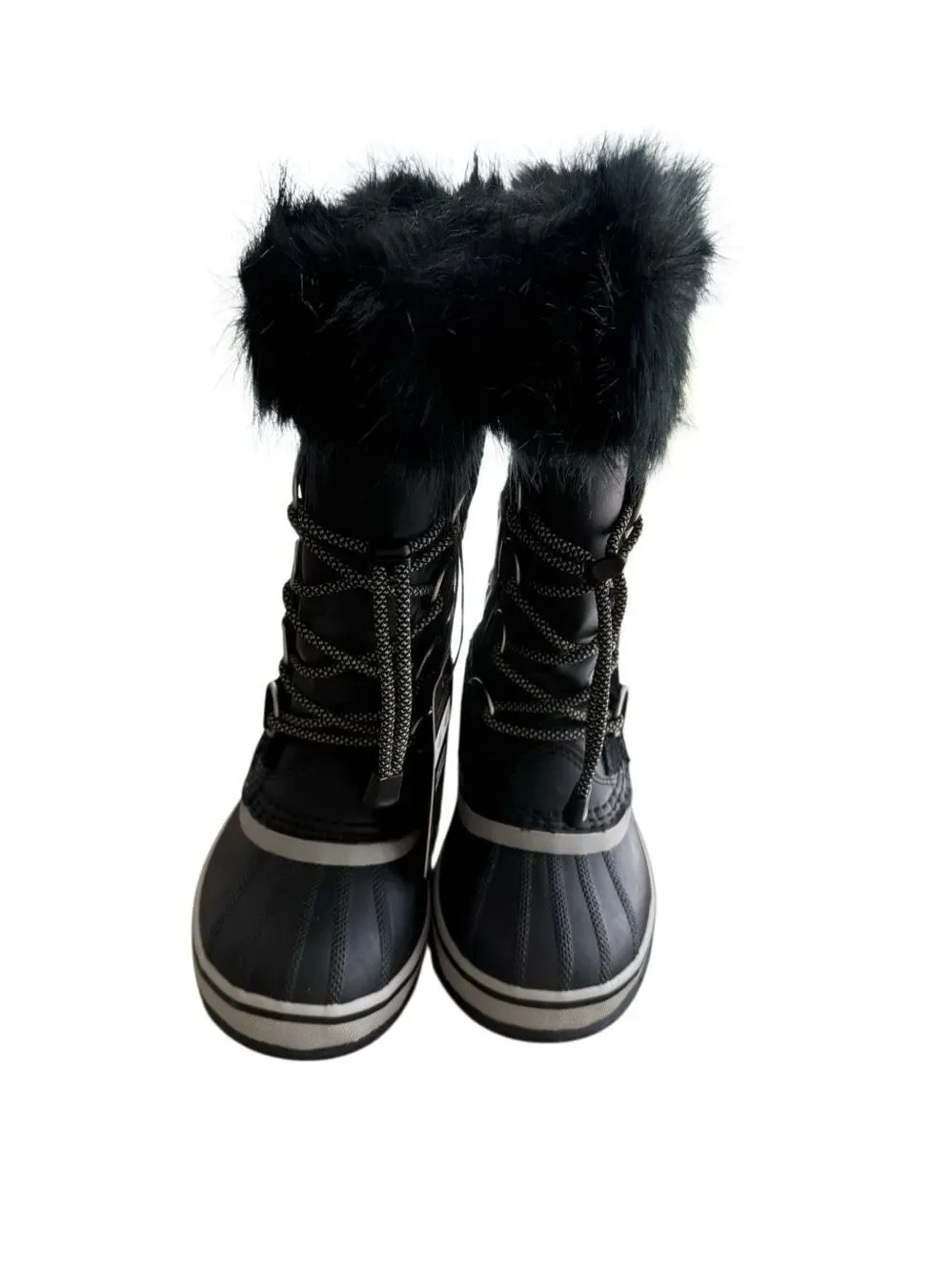 NWT Sorel Kids Black Joan of Arctic Suede Waterproof Winter Boots Size 1